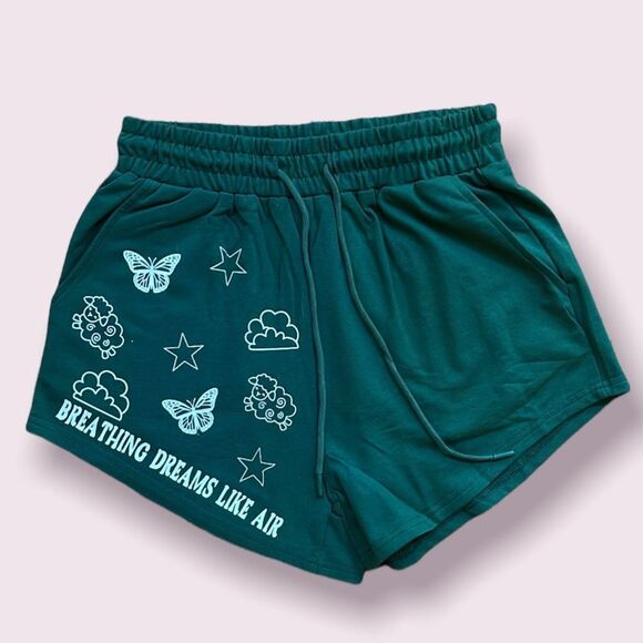 NWT Wool + Pepper Co. BREATHING DREAMS LIKE AIR Lounge Sweat Shorts - Picture 1 of 11